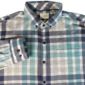 7 Diamonds Men's XL Plaid Button‎ Down Long Sleeve Shirt Flesh & Bone